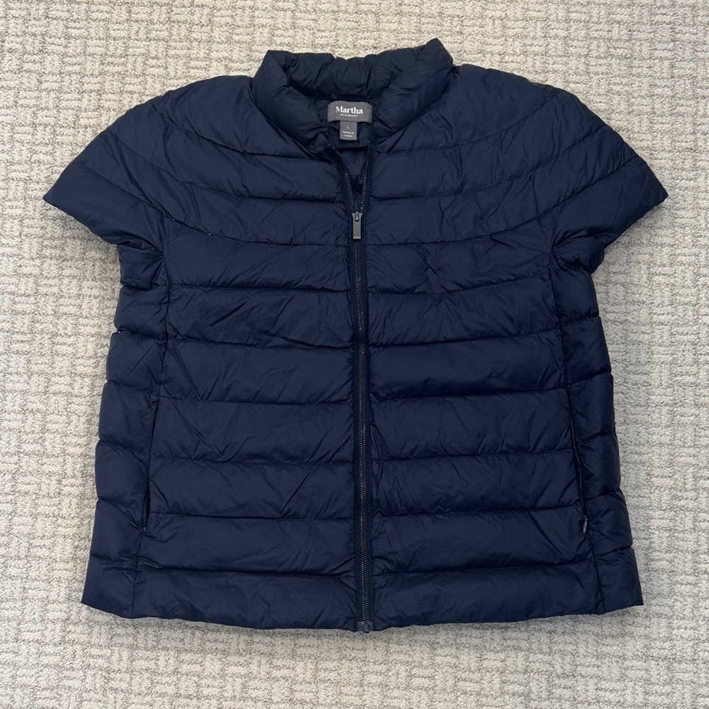 Martha Stewart Women's Navy Puffer Jacket